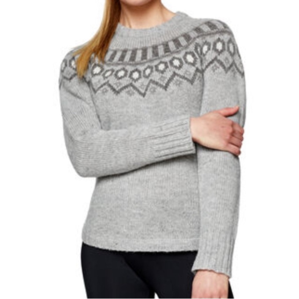 Kari Traa Ringheim Knit Sweater Wool & Alpaca Blend Gray Size medium